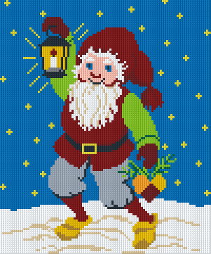 Pixelhobby Klassik Vorlage - Wichtel mit Lampe