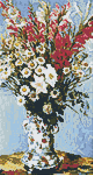 Pixelhobby Klassik Vorlage - Vase mit Gladiolen