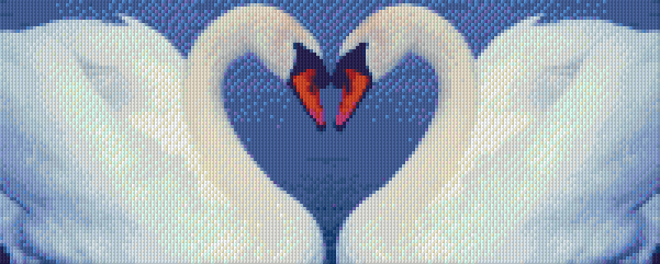 Pixel hobby classic template - swan heart