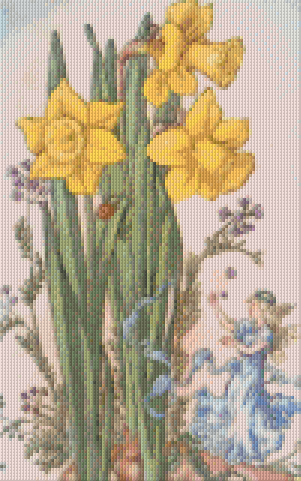 Pixelhobby Klassik Vorlage - Narzissen Fee