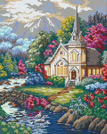 Pixelhobby Klassik Vorlage - Kirche