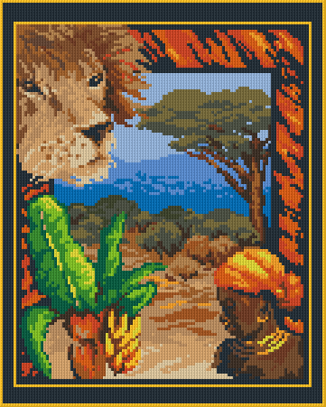 Pixelhobby Klassik Vorlage - Afrika