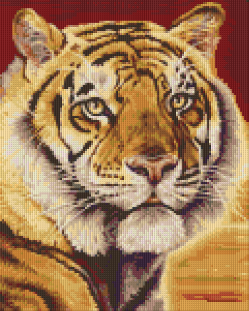 Pixelhobby Klassik Vorlage - Tigerkopf