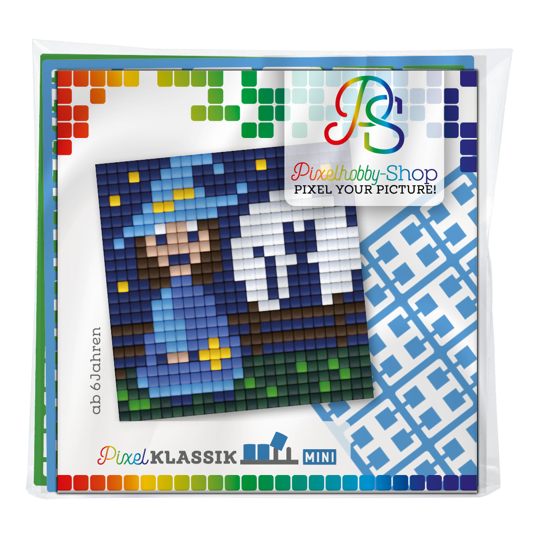Pixelhobby classic (mini) magnet set - witch with cat