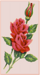 Pixelhobby Klassik Vorlage - Set of Roses