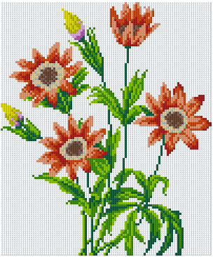 Pixelhobby Klassik Vorlage - Anemonen