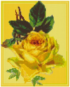 Pixelhobby Klassik Vorlage - Beauty of a yellow Rose