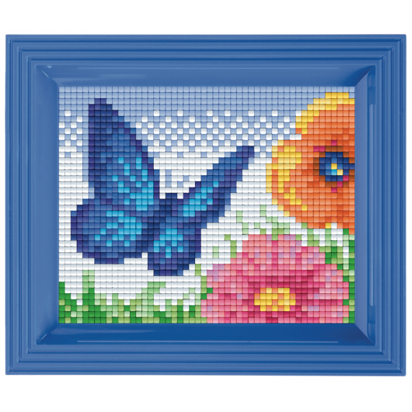 Pixelhobby Klassik Geschenkset - blauer Schmetterling