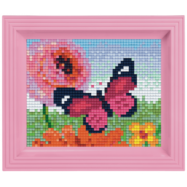 Pixelhobby Klassik Geschenkset - rosa Schmetterling