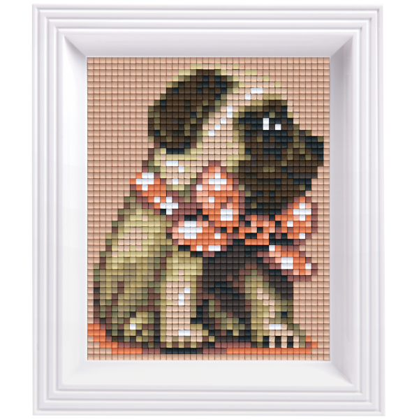 Pixelhobby Klassik Geschenkset - Mops Mädchen