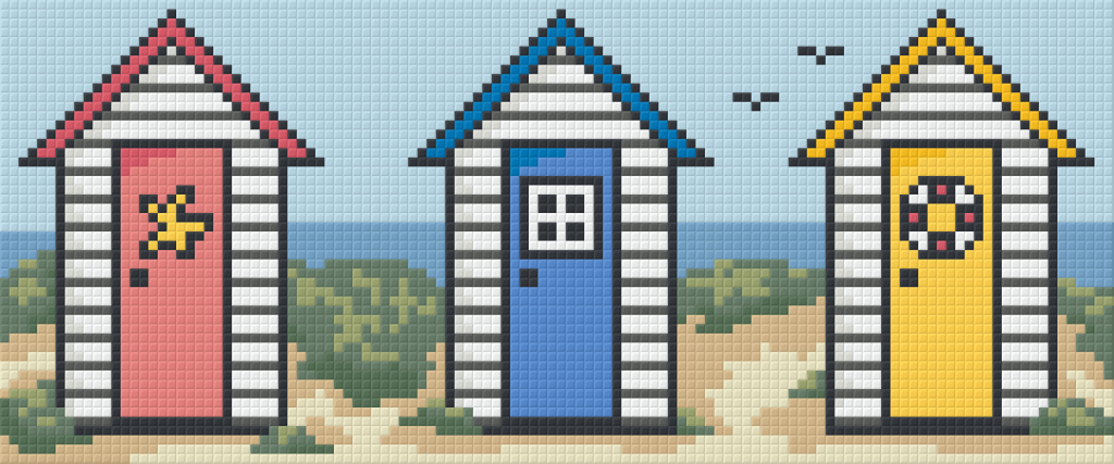 Pixelhobby Klassik Set - Drei Strandhäuschen