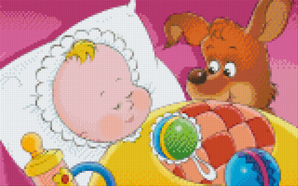 Pixelhobby Klassik Vorlage - Baby schläft