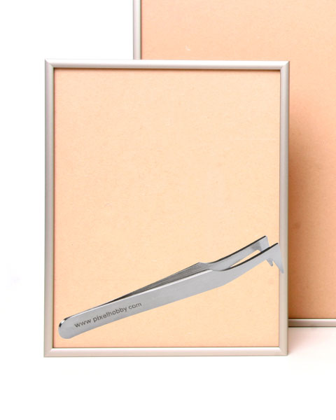 #Bilderrahmen_Aluminium silber #Pinzette_Pinzette abgewinkelt