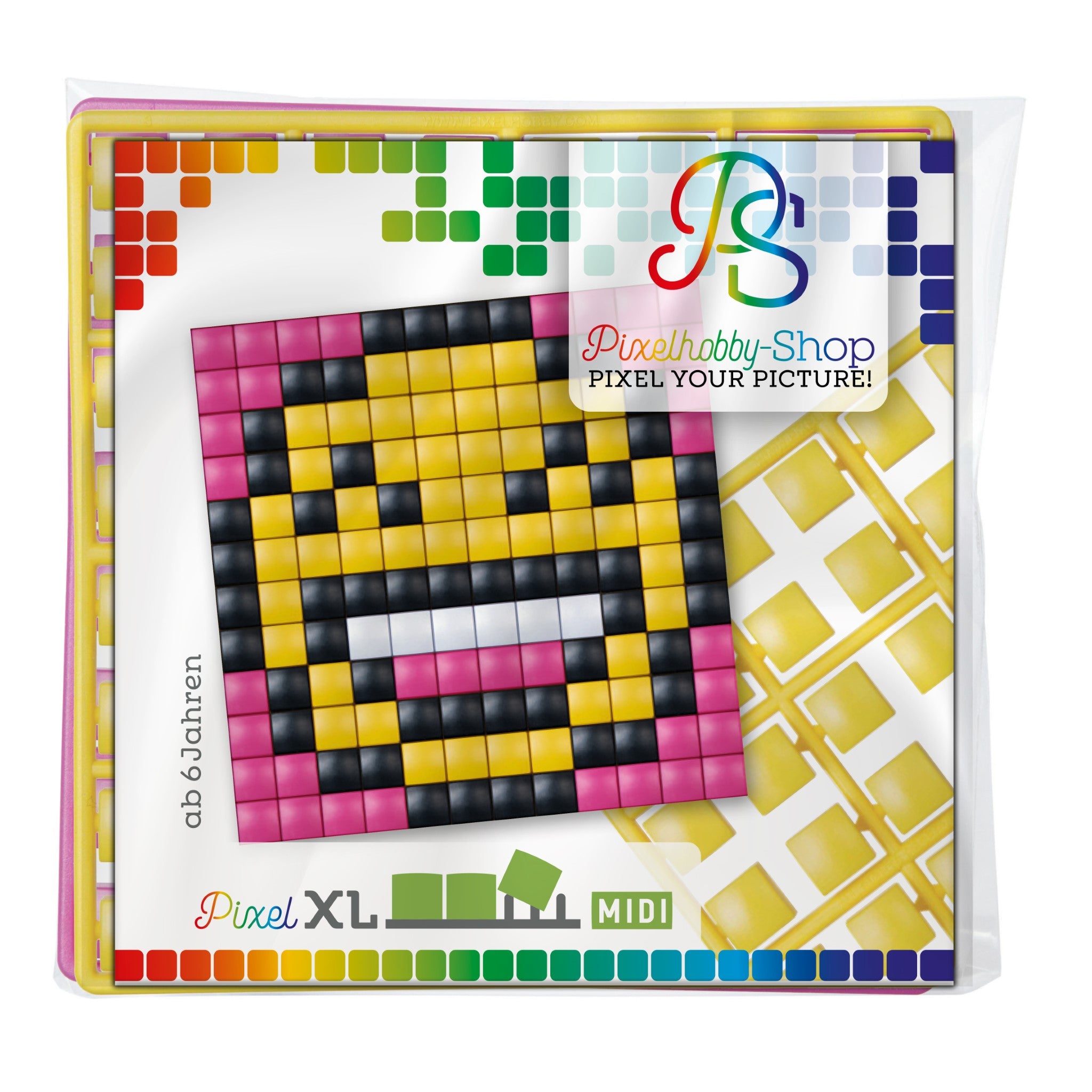 Pixelhobby XL (Midi) Magnet Set - laughing Smiley