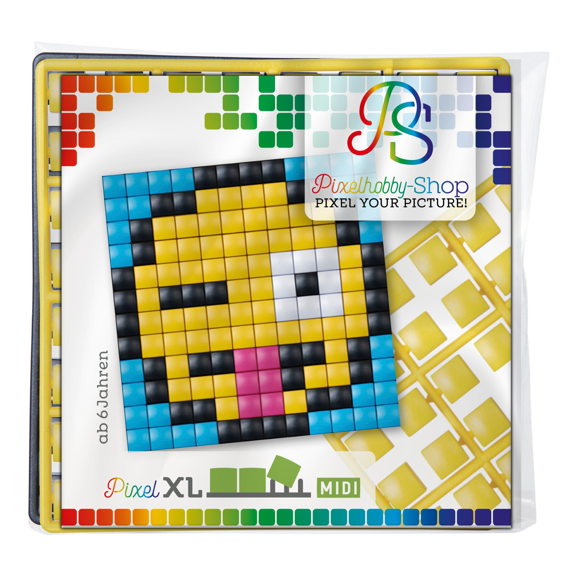 Pixelhobby XL (Midi) Magnet Set - zwinker Smiley