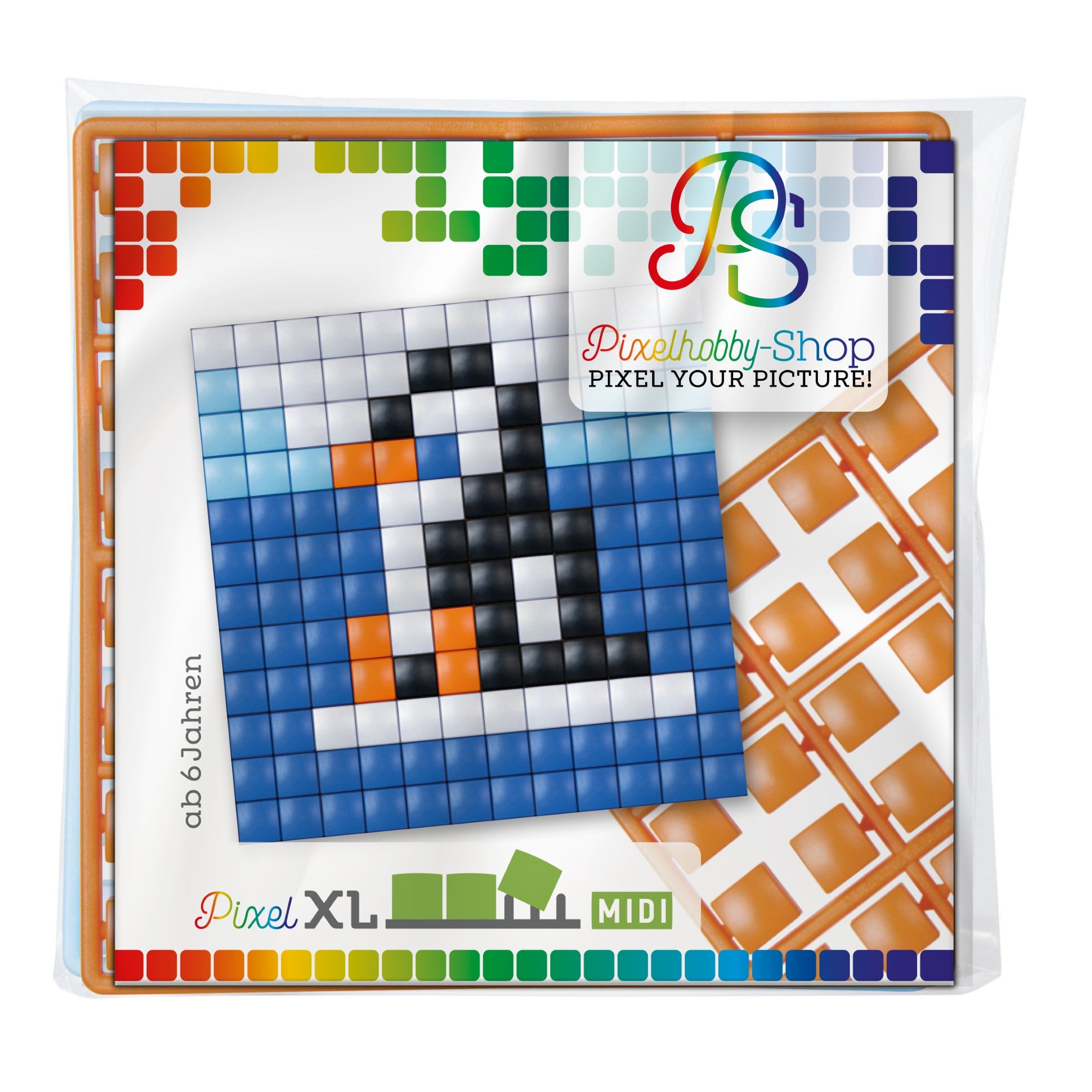 Pixelhobby XL (Midi) Magnet Set - Pinguin auf Eisscholle