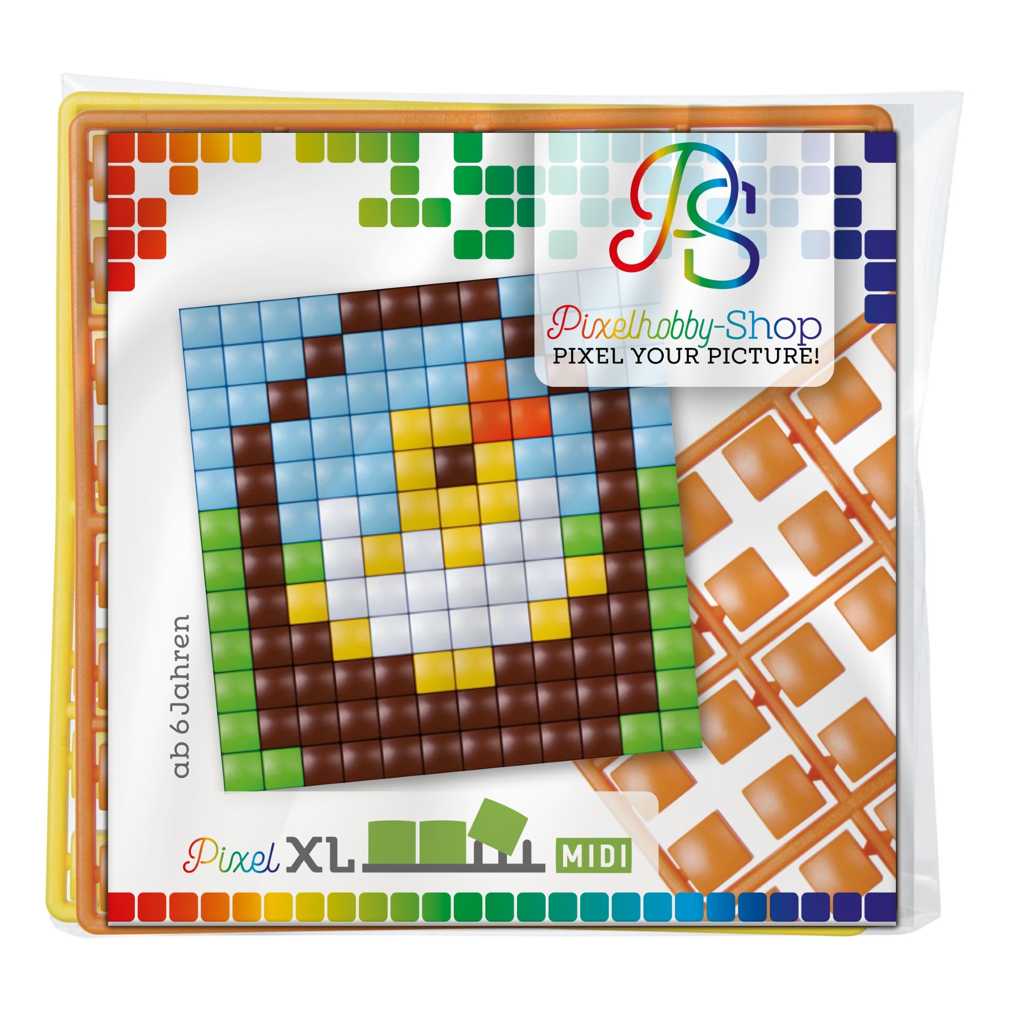 Pixelhobby XL (Midi) Magnet Set - Kücken im Korb