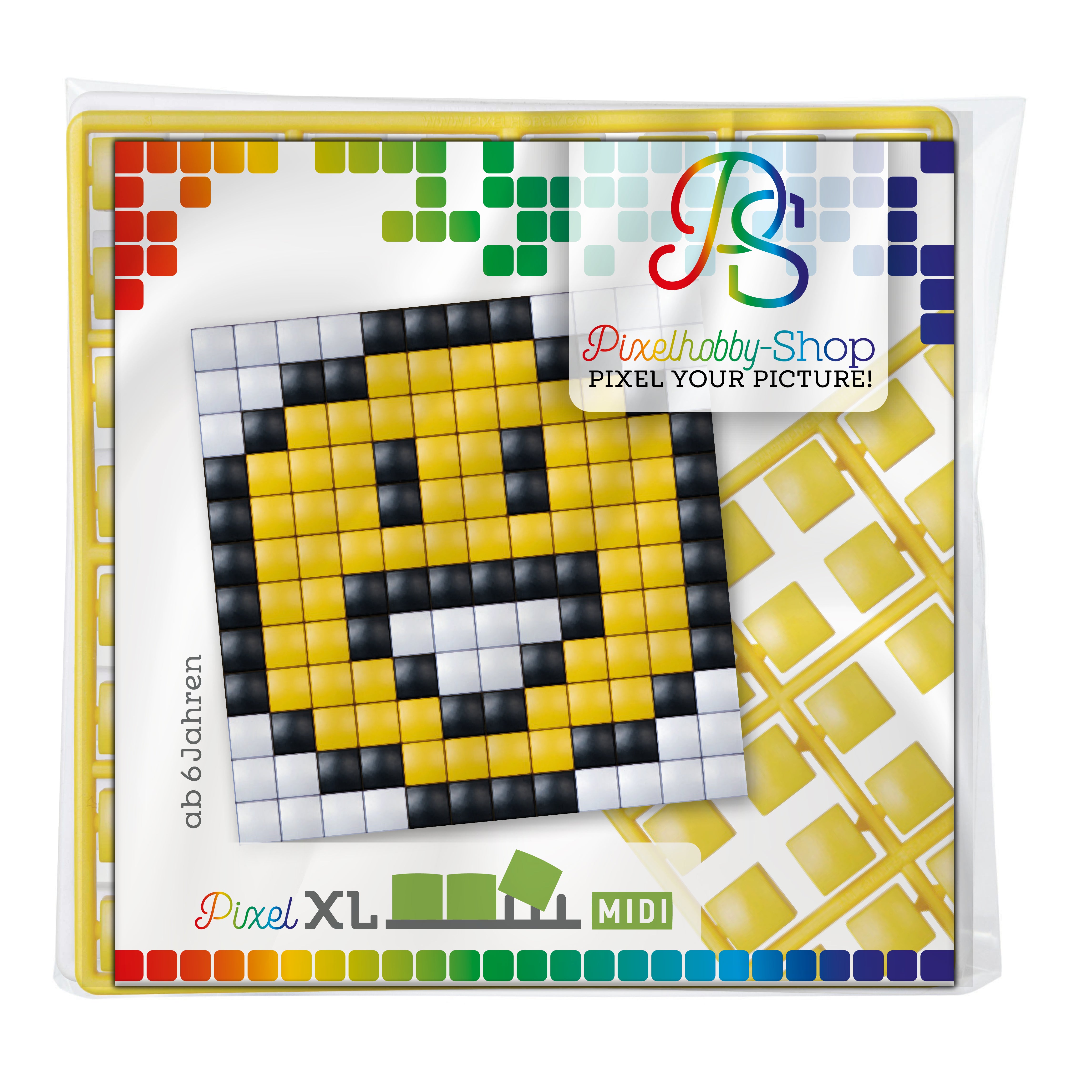 Pixelhobby XL (Midi) Magnet Set - Smiley - überrascht
