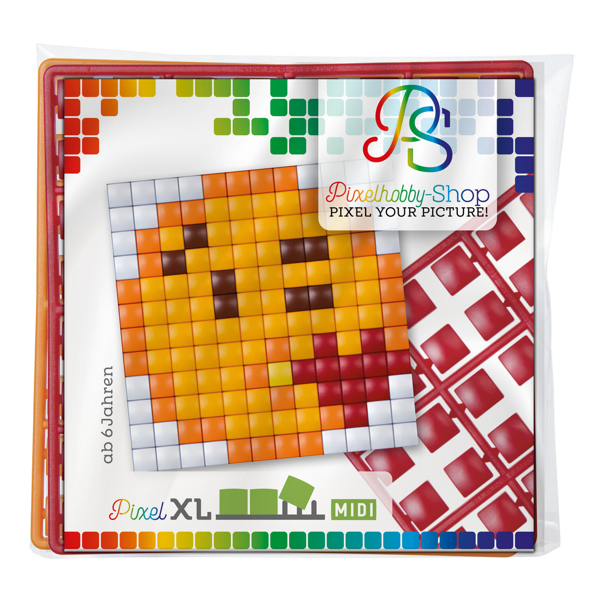 Pixelhobby XL (Midi) Magnet Set - Smiley - Kuss