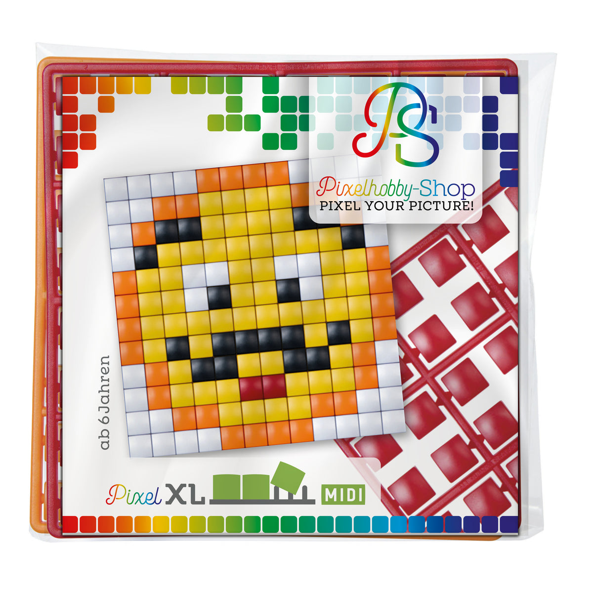 Pixelhobby XL (Midi) Magnet Set - Smiley - fröhlich