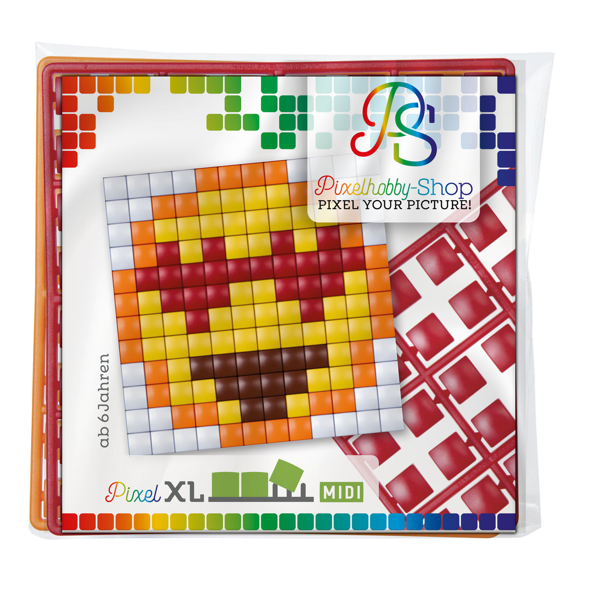 Pixelhobby XL (Midi) Magnet Set - Smiley - verliebt