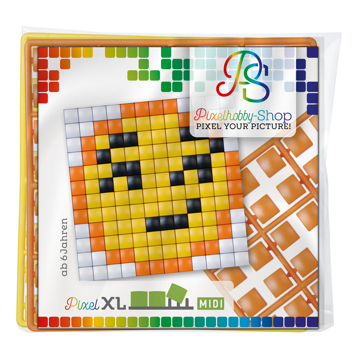 Pixelhobby XL (Midi) Magnet Set - Smiley - zwinkernd