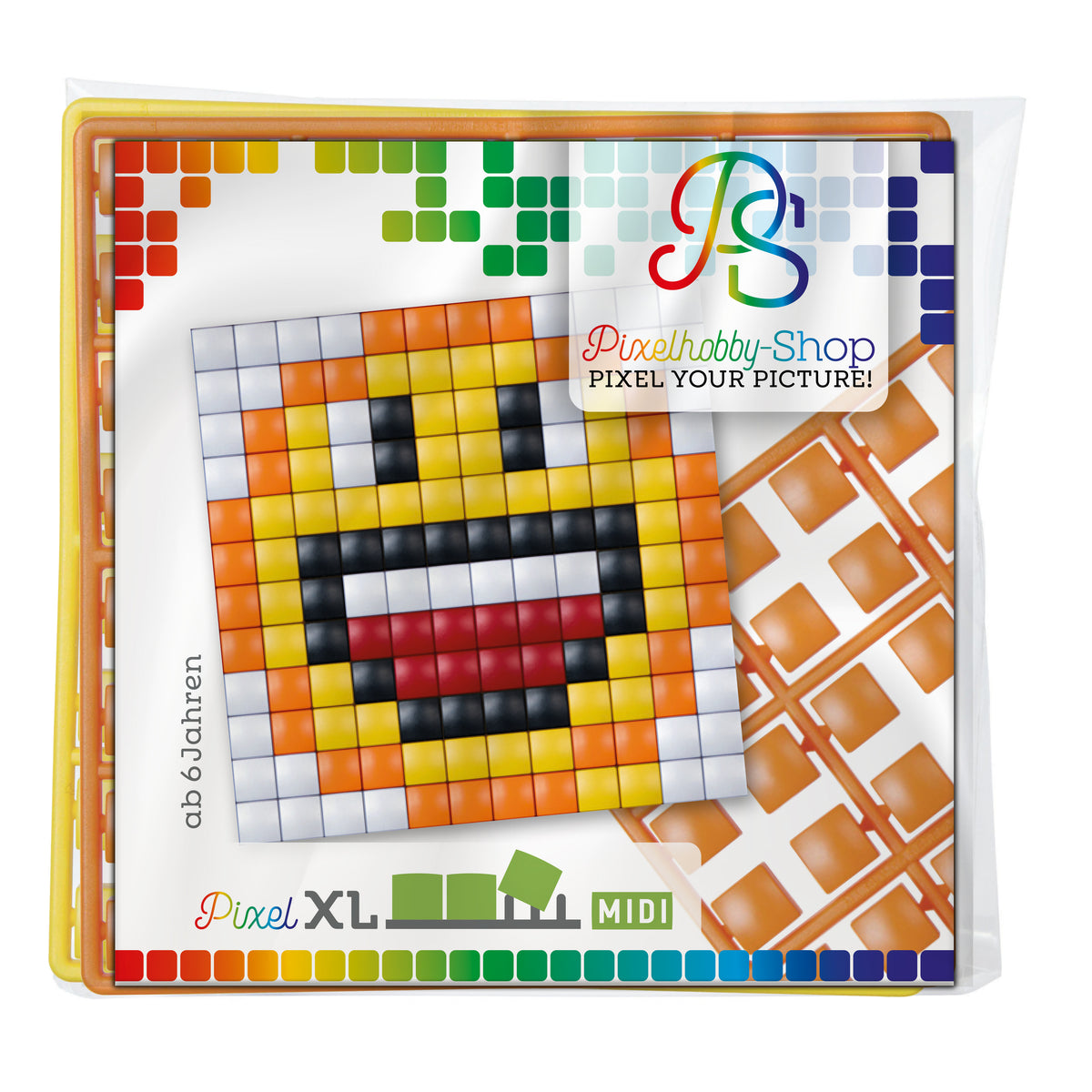 Pixelhobby XL (Midi) Magnet Set - Smiley - Zunge raus