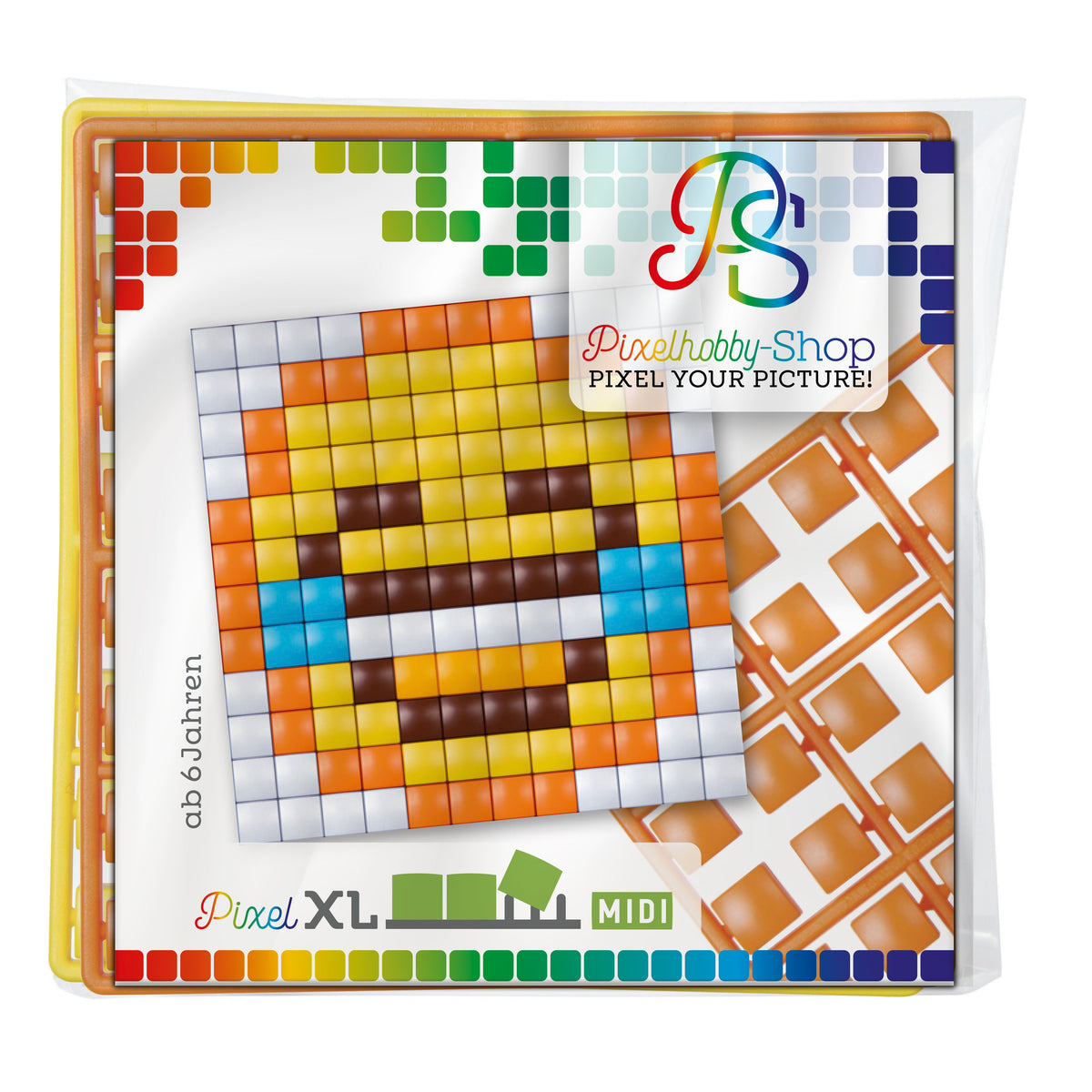 Pixelhobby XL (Midi) Magnet Set - Smiley - Freudentränen