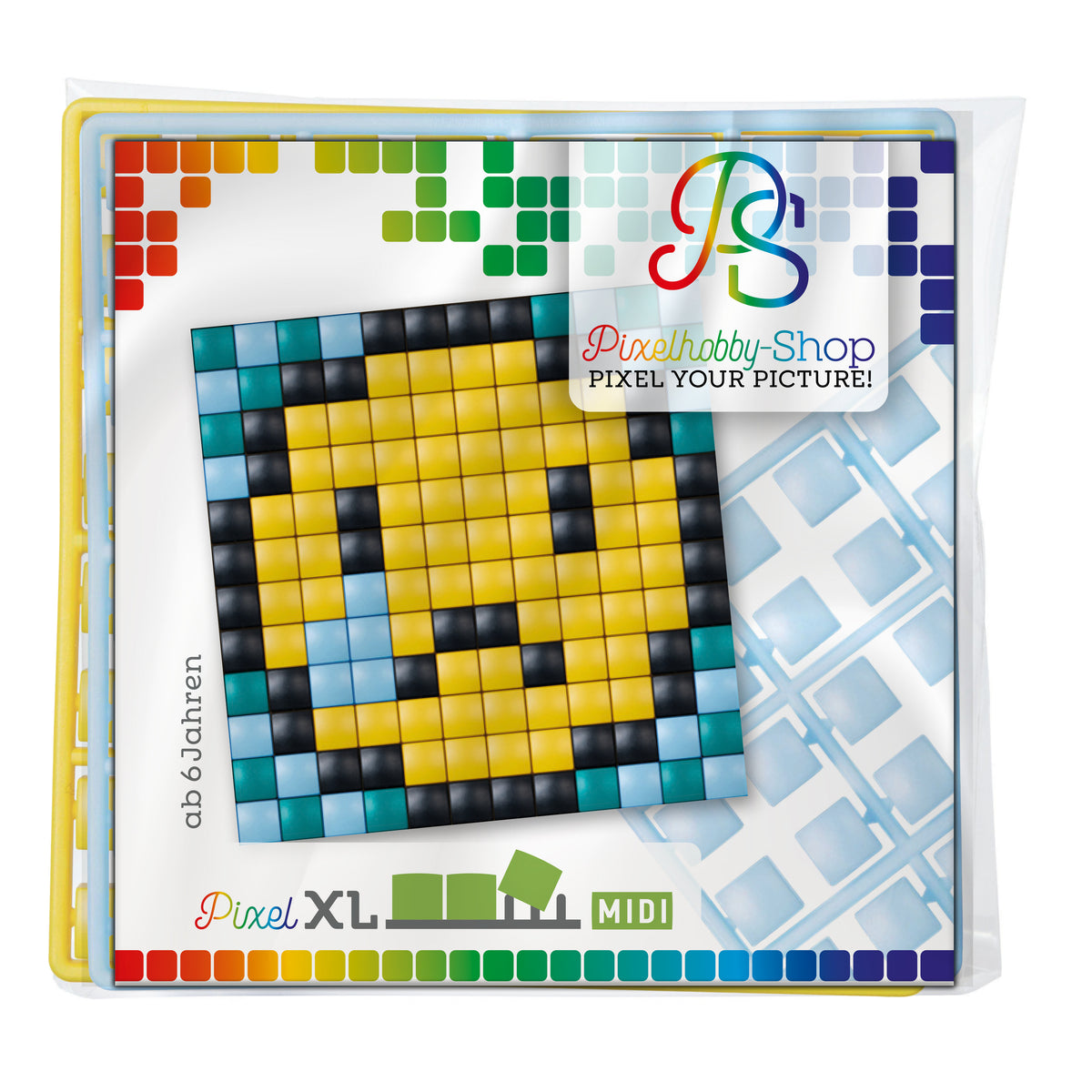 Pixelhobby XL (Midi) Magnet Set - Smiley - zwinkernd