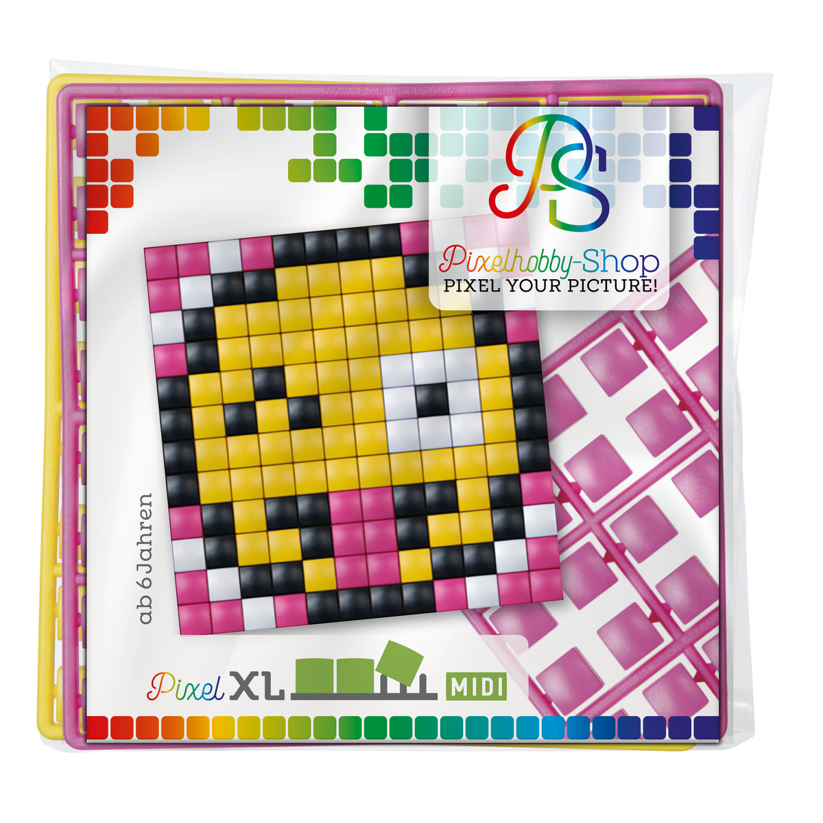Pixelhobby XL (Midi) Magnet Set - Smiley - Zunge raus