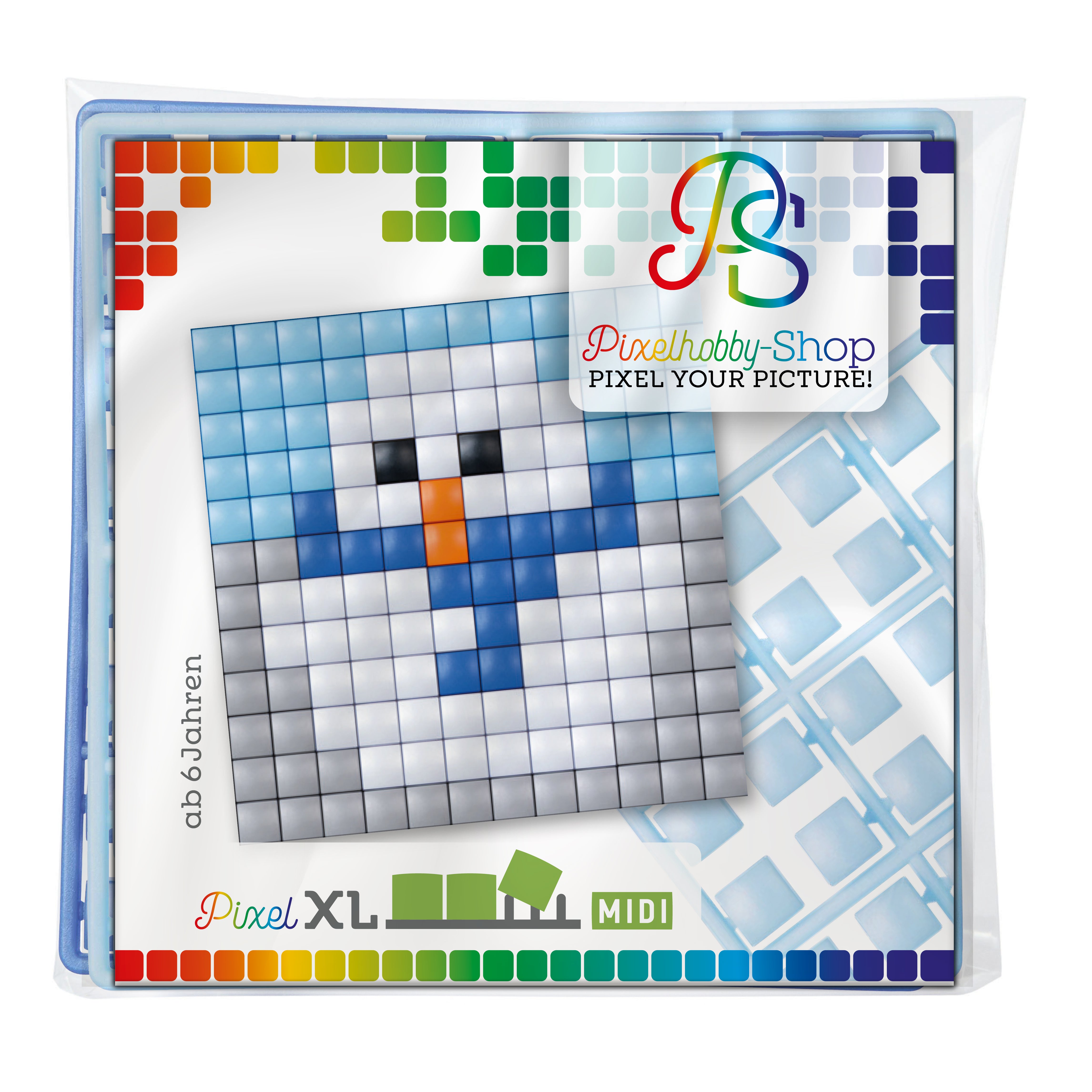 Pixelhobby XL (Midi) Magnet Set - Schneemann
