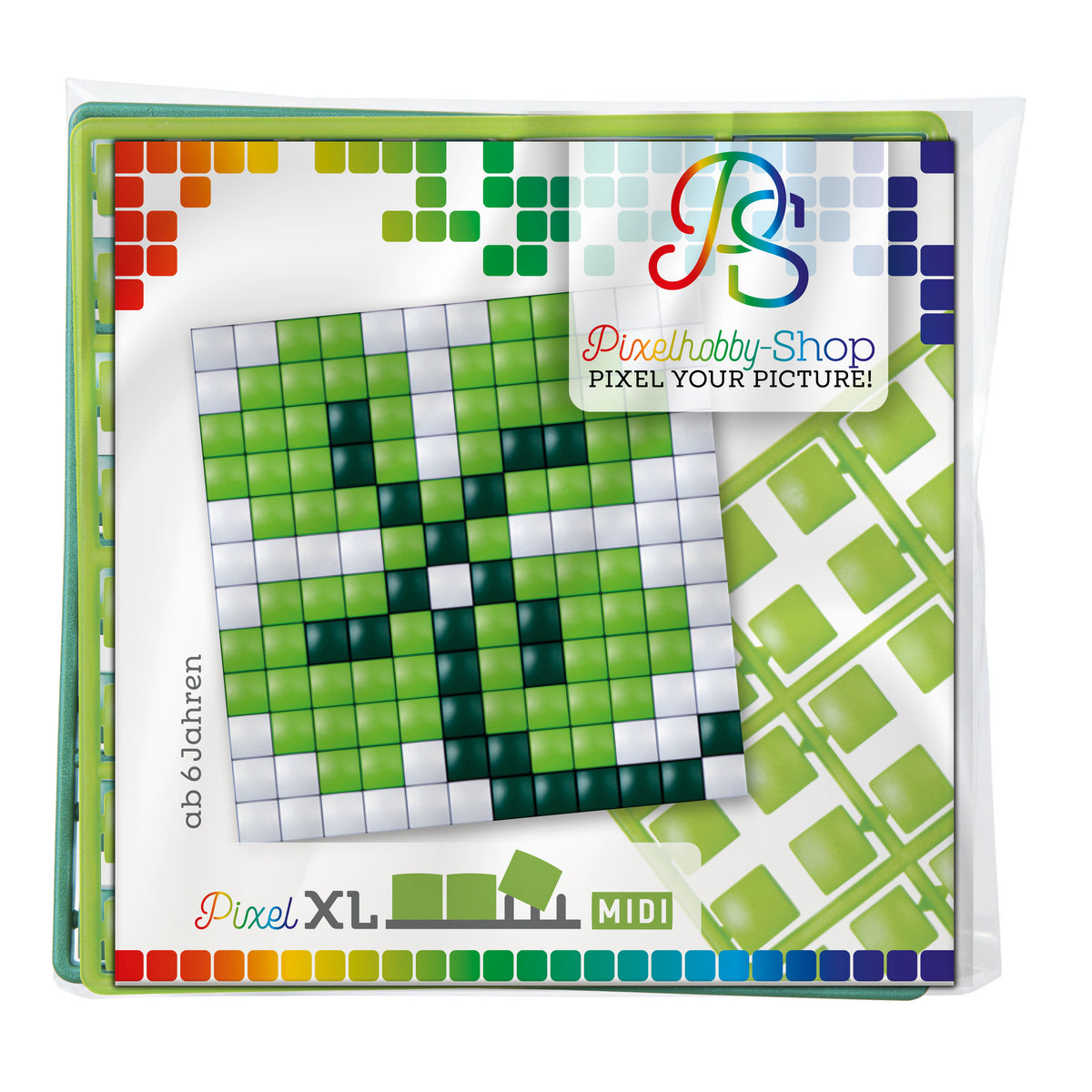 Pixelhobby XL (Midi) Magnet Set - Kleeblatt