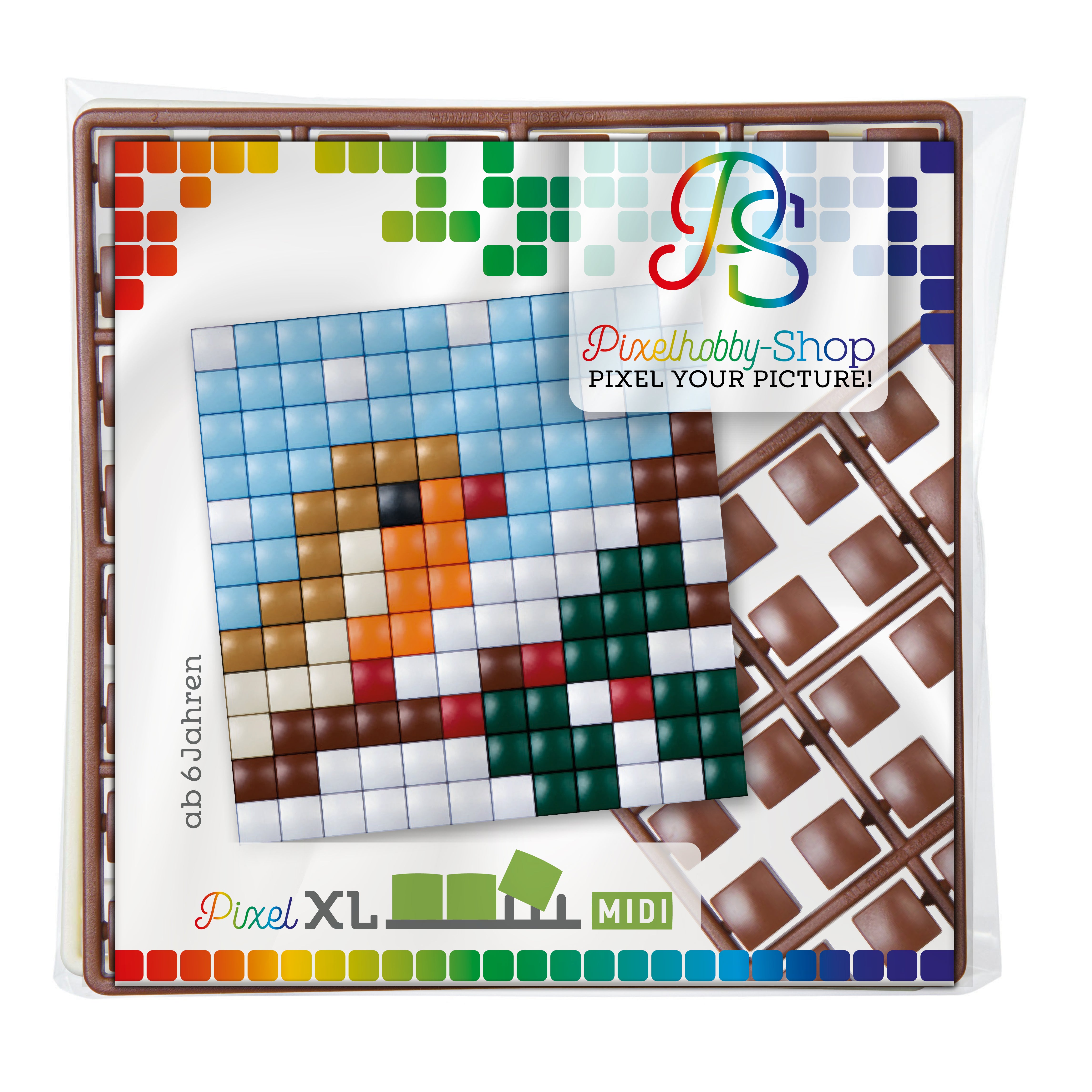 Pixelhobby XL (Midi) Magnet Set - Rotkehlchen