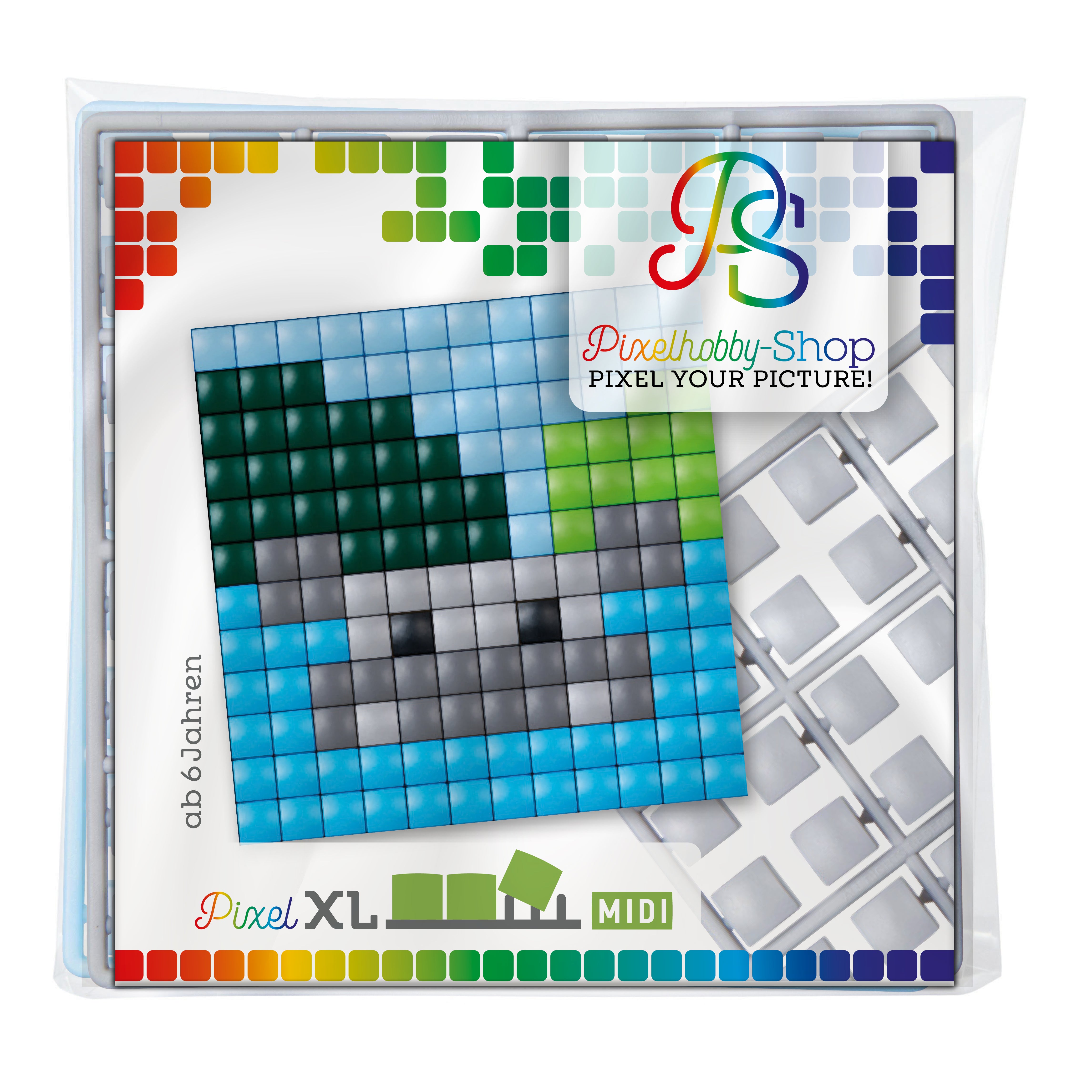 Pixelhobby XL (Midi) Magnet Set - Nilpferd