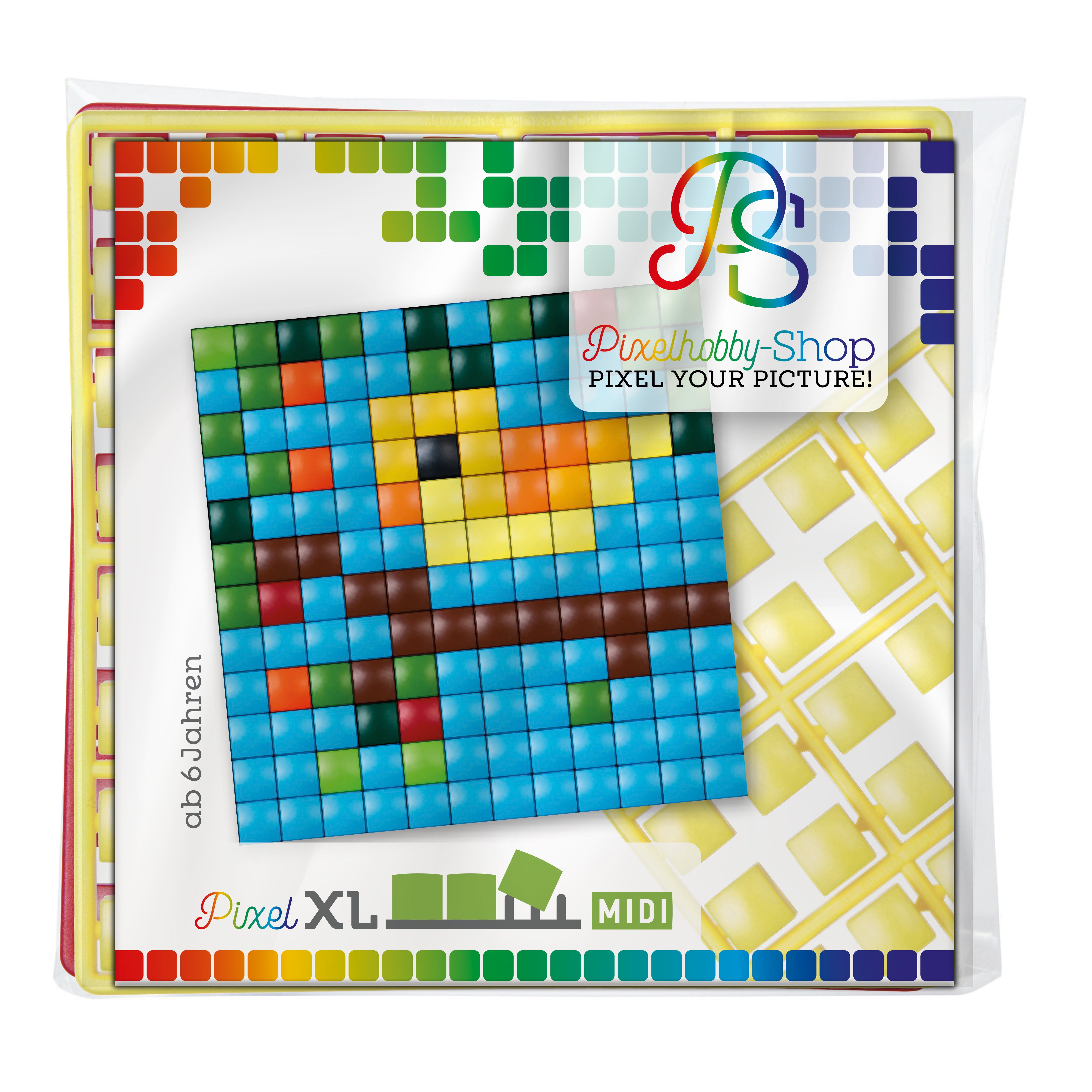 Pixelhobby XL (Midi) Magnet Set - Vogel auf dem Ast