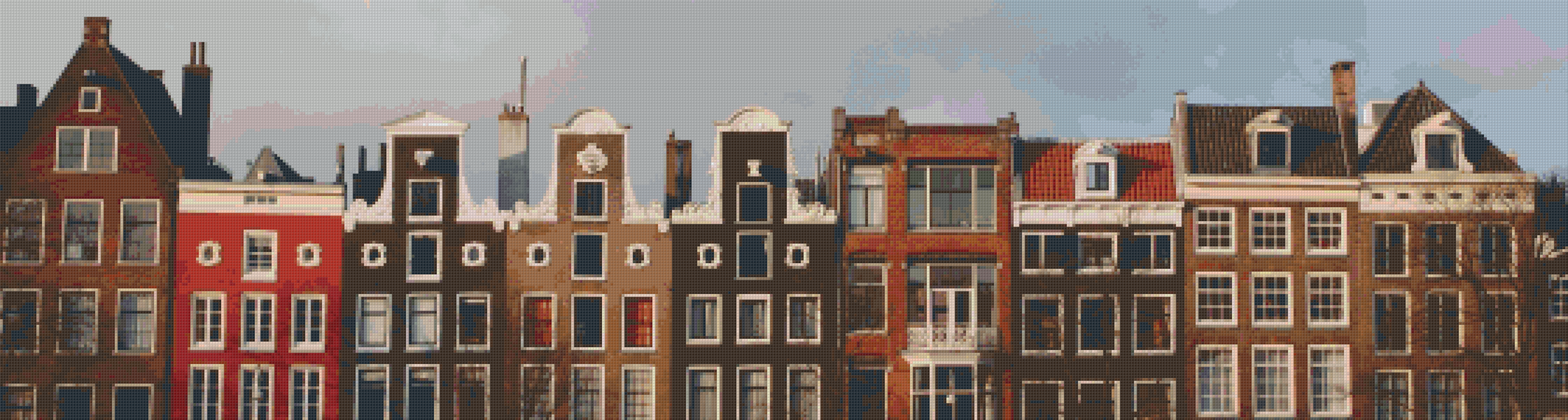 Pixelhobby Klassik Vorlage - Amsterdamer Häuser