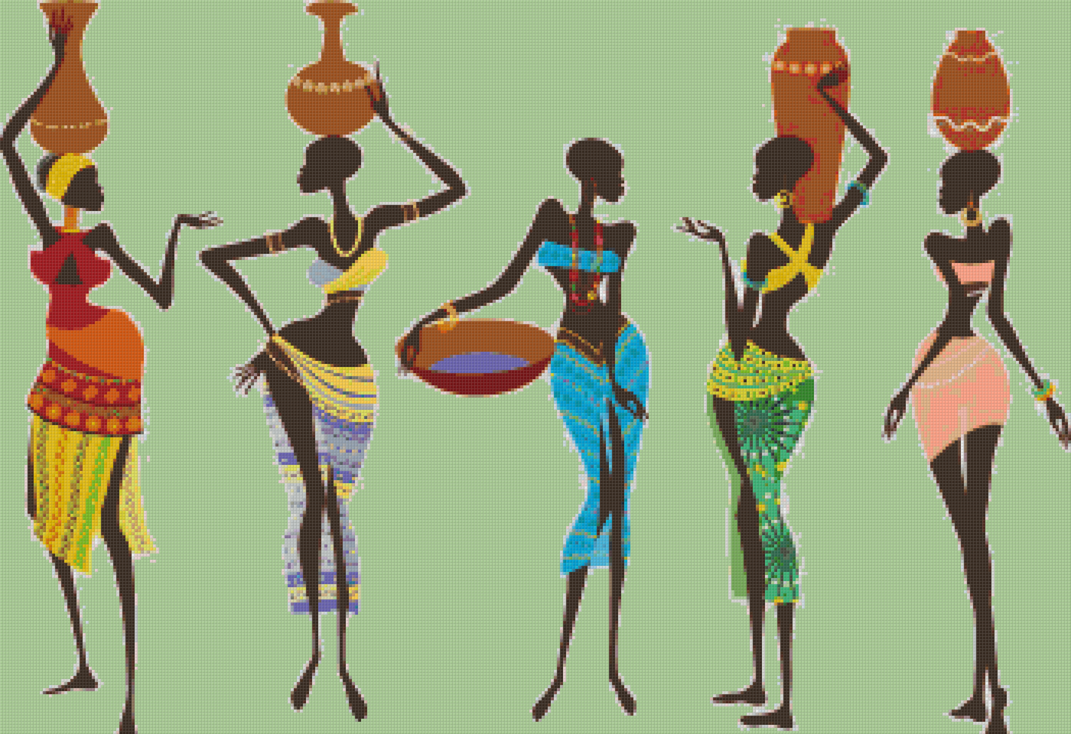 Pixelhobby Klassik Vorlage - Afrikanische Frauen