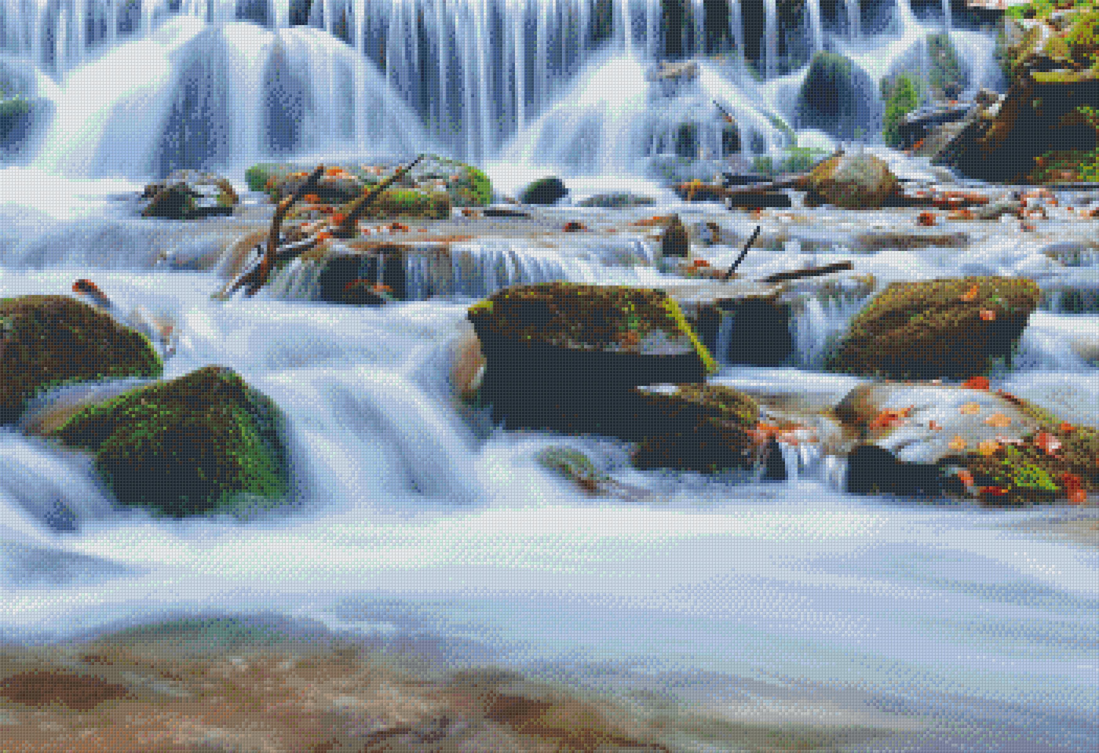 Pixelhobby Klassik Vorlage - Wasserfälle
