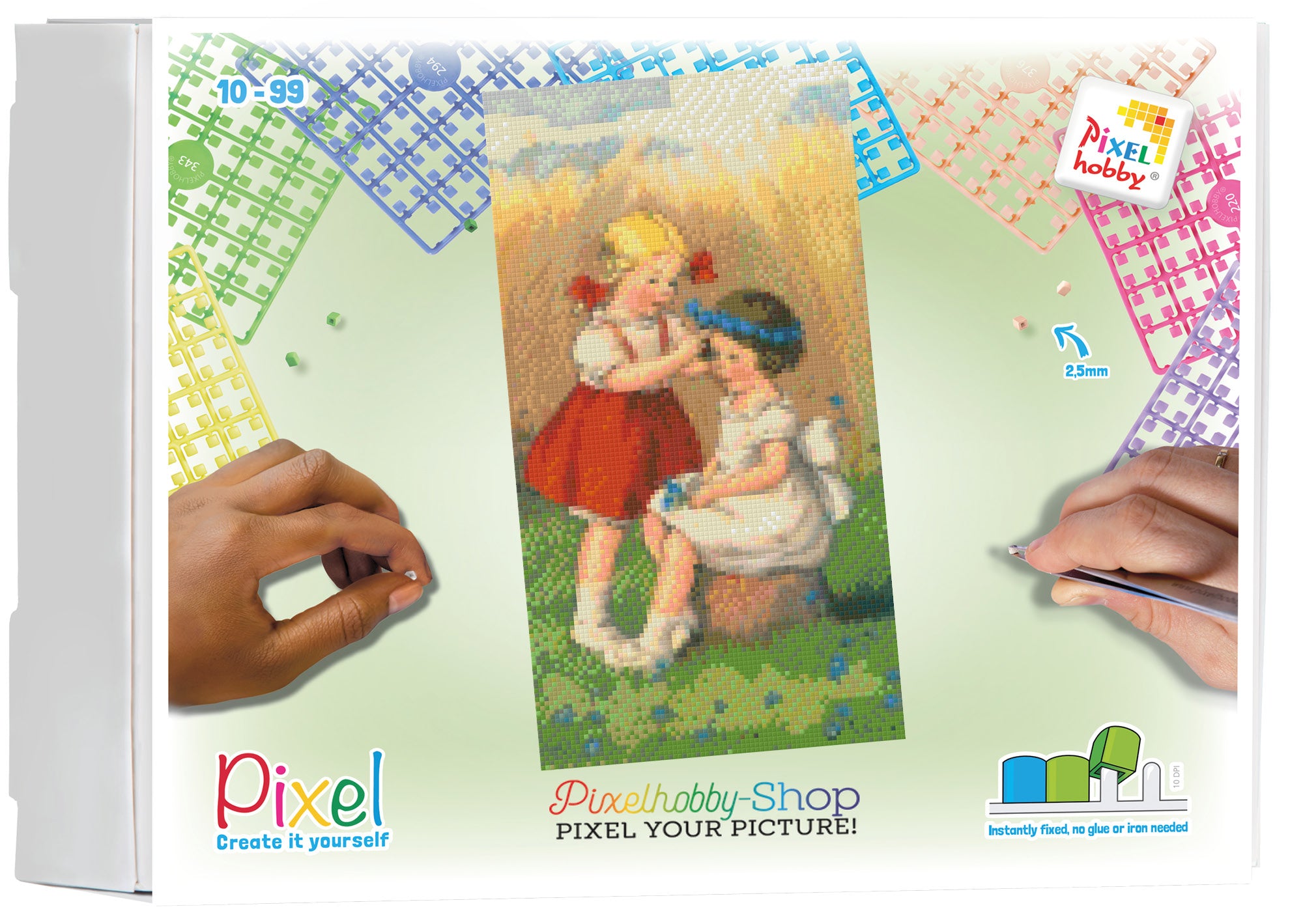Pixelhobby Klassik Set - Mädchen mit Blumenkranz