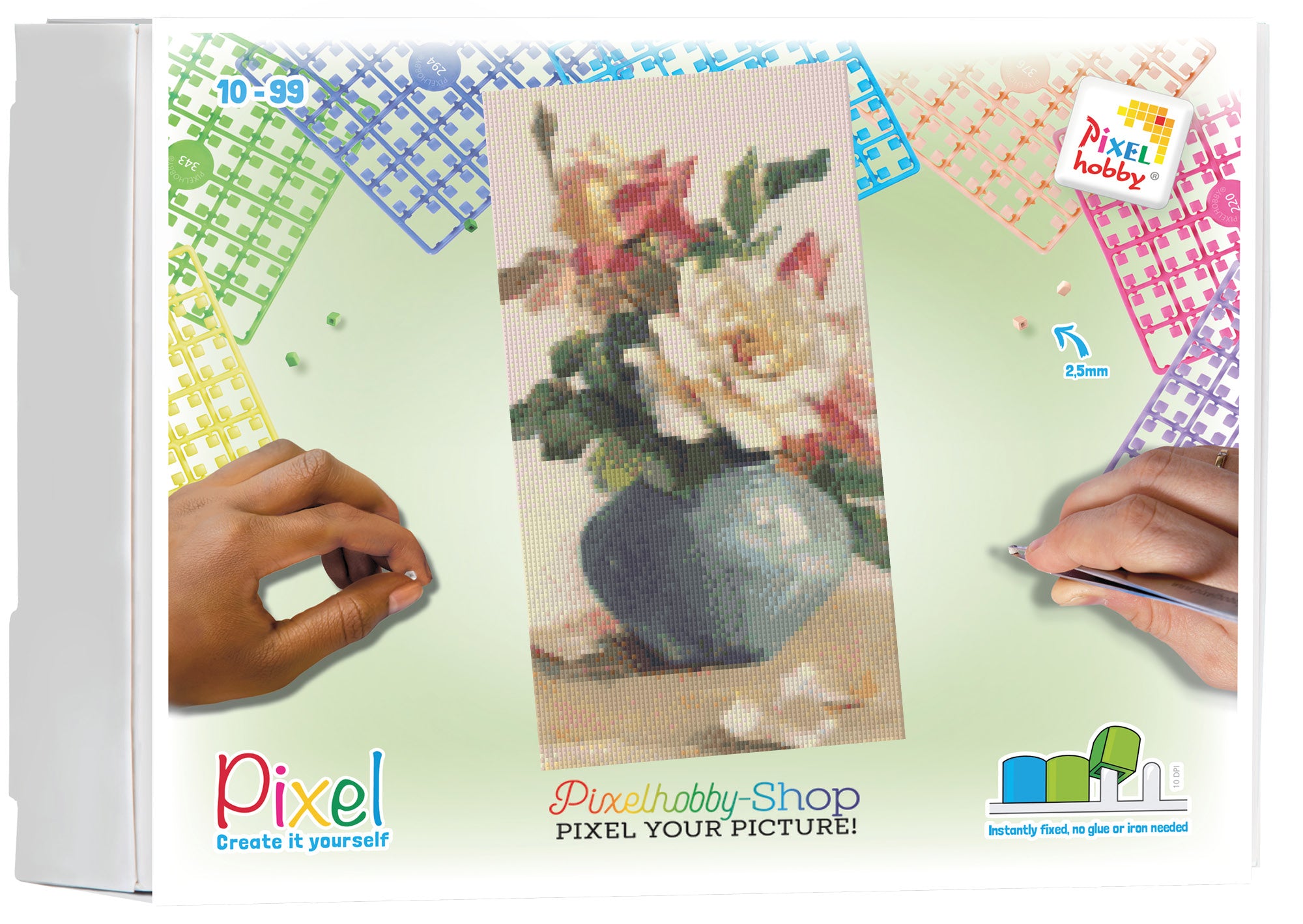Pixelhobby classic set - roses in vase