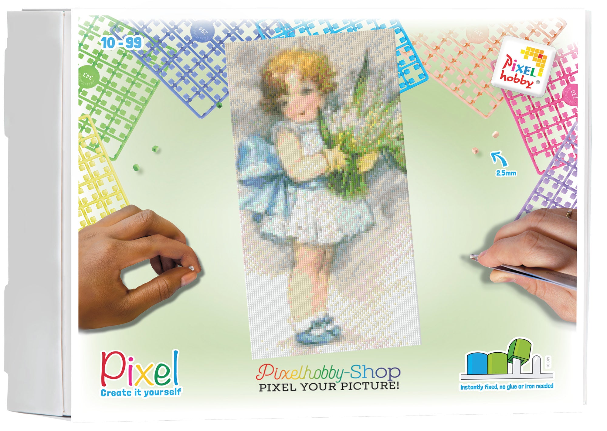 Pixelhobby Klassik Set - Mädchen mit Blumenstrauß