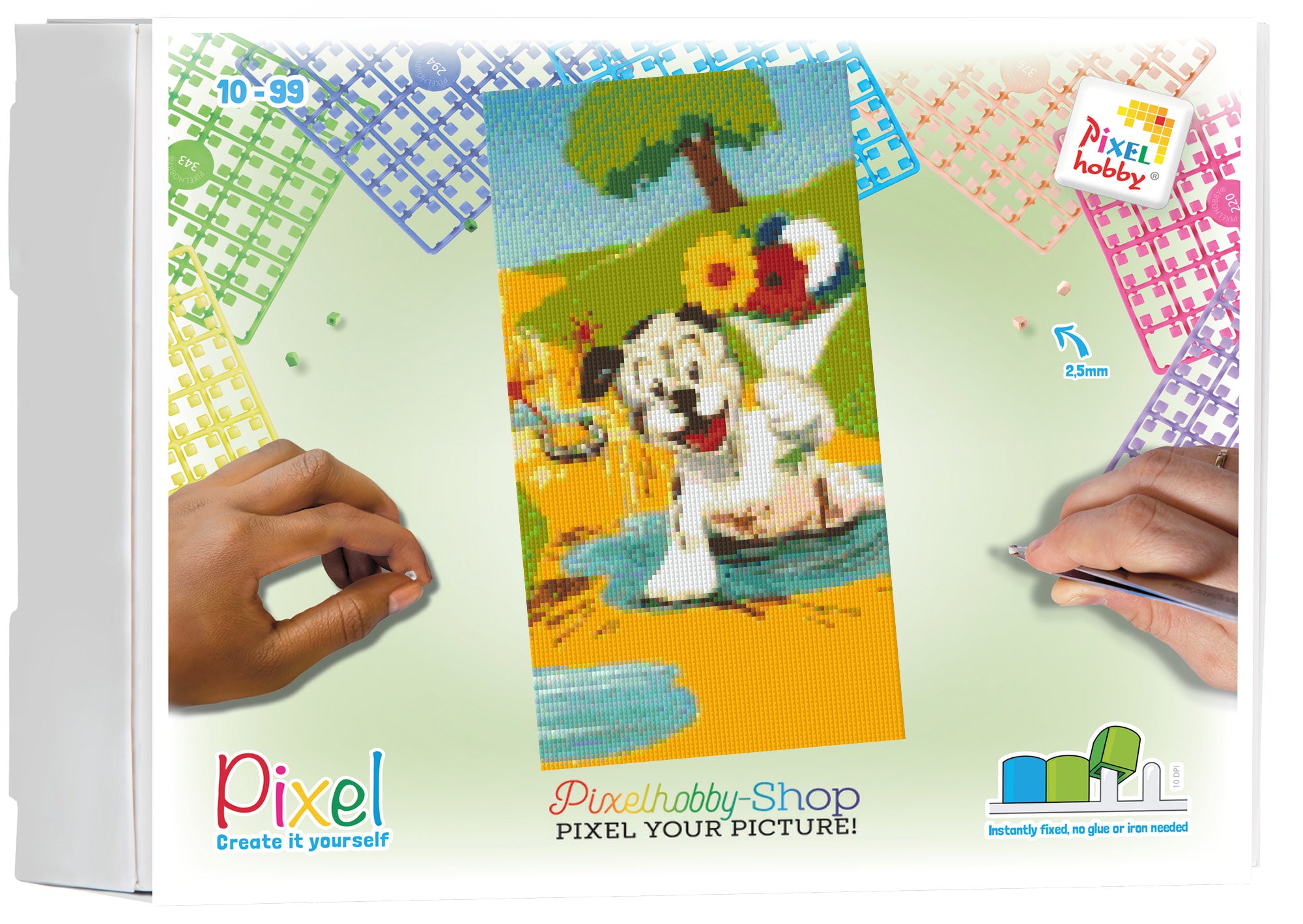 Pixelhobby Klassik Set - Hund mit Blumen