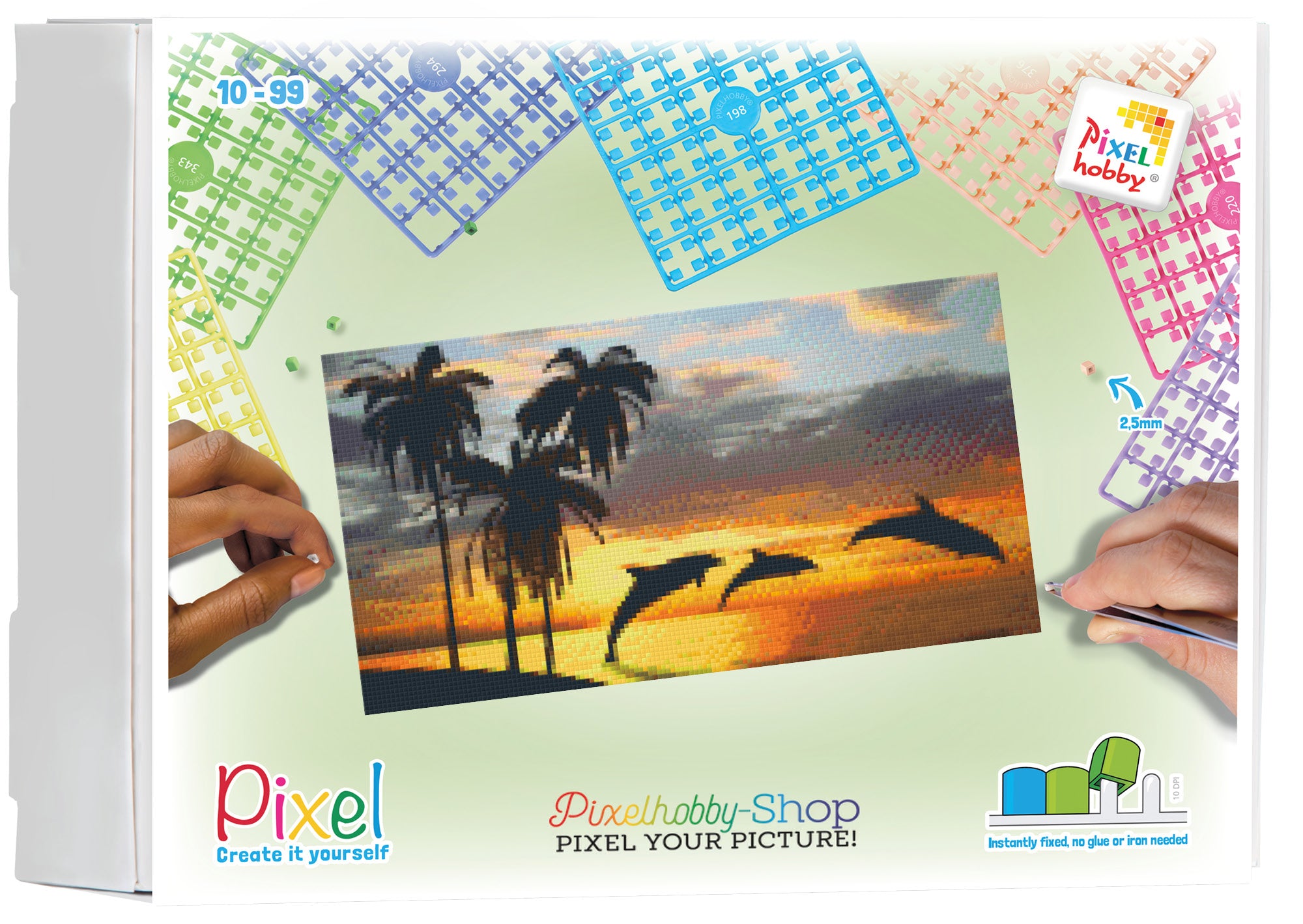 Pixel hobby classic set - dolphins in the sunset