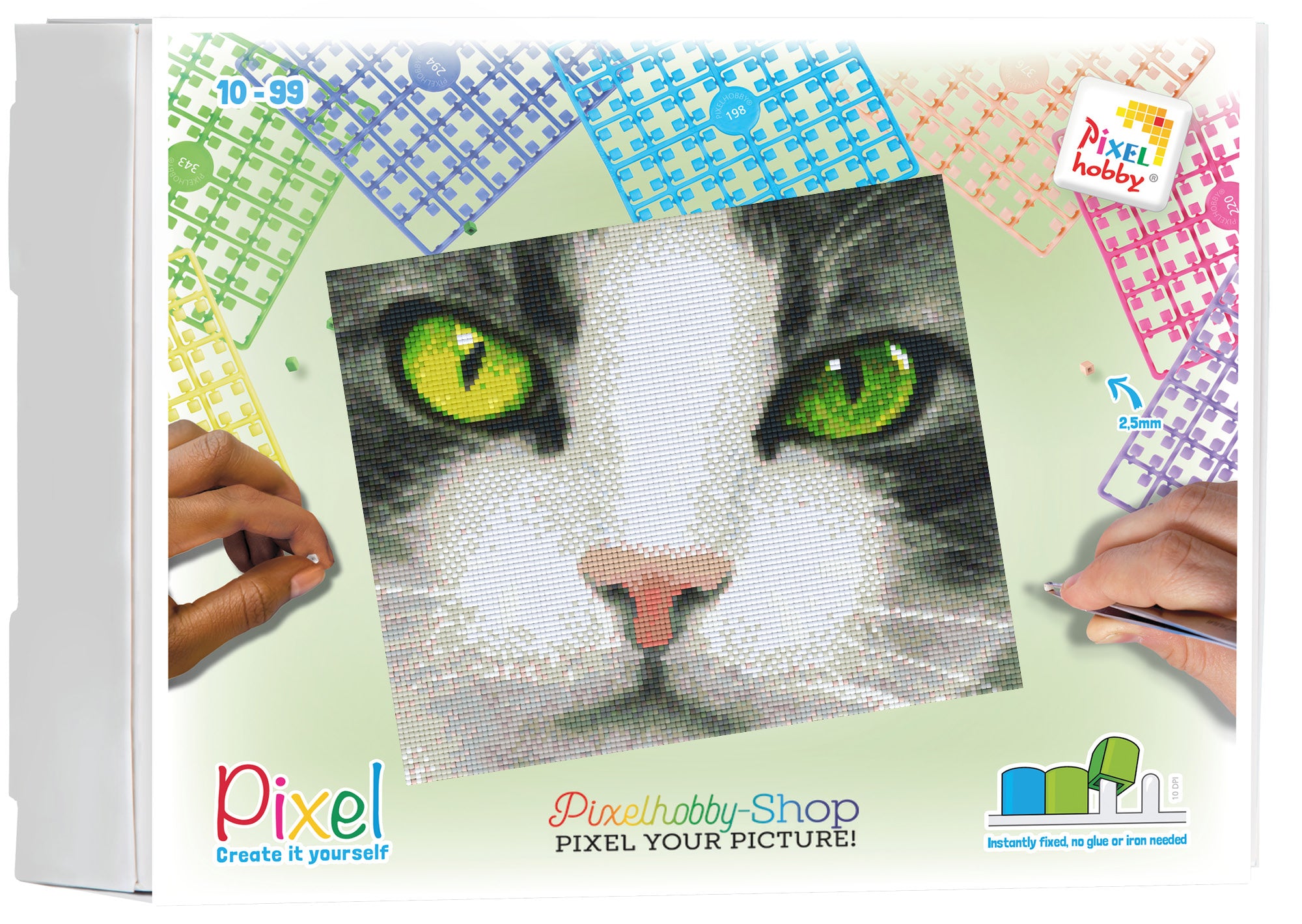 Pixelhobby Klassik Set - Katze mit grünen Augen