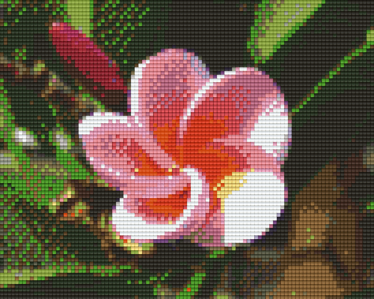 Pixelhobby Klassik Vorlage - Rosa Blüte