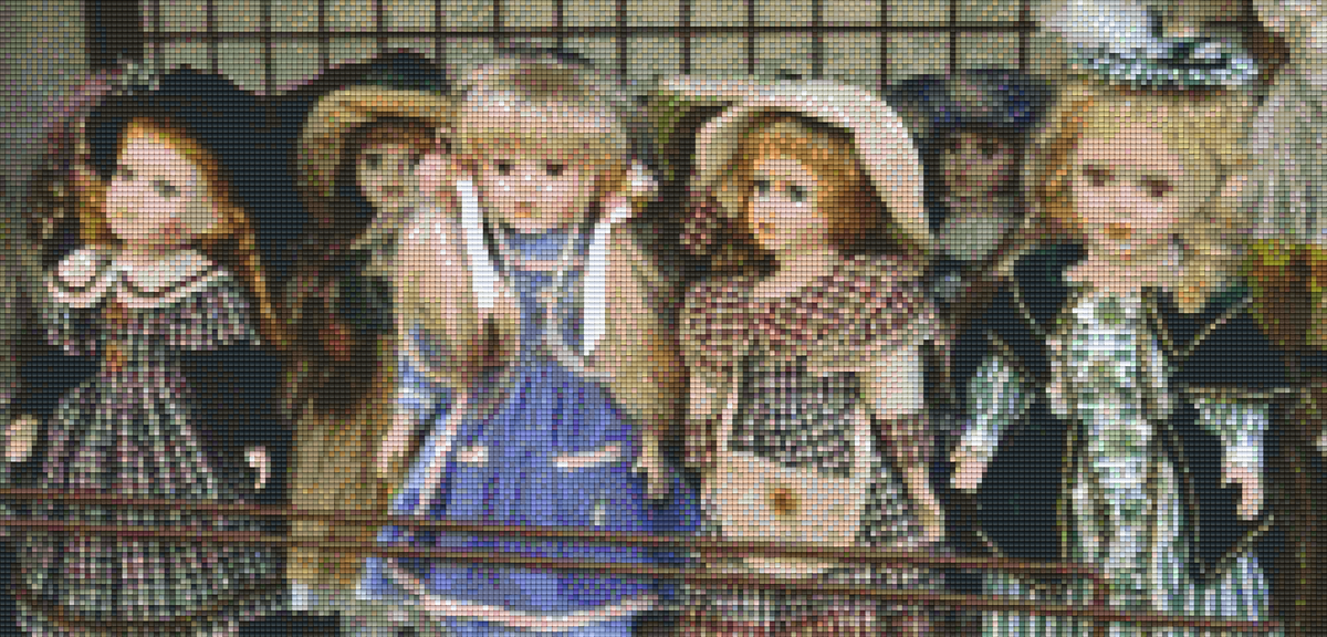 Pixelhobby Klassik Vorlage - Porzellanpuppen