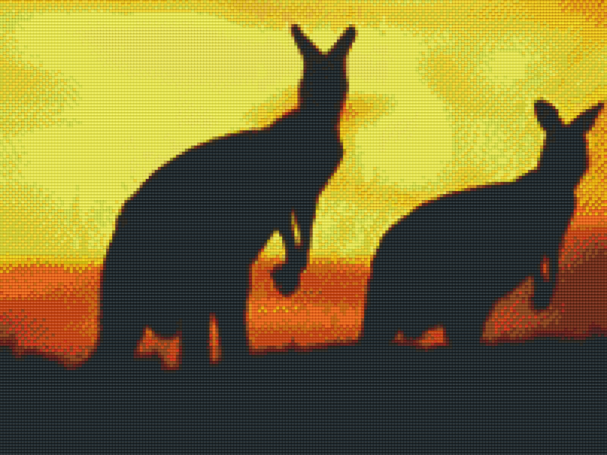 Pixelhobby Klassik Vorlage - Kangaroo
