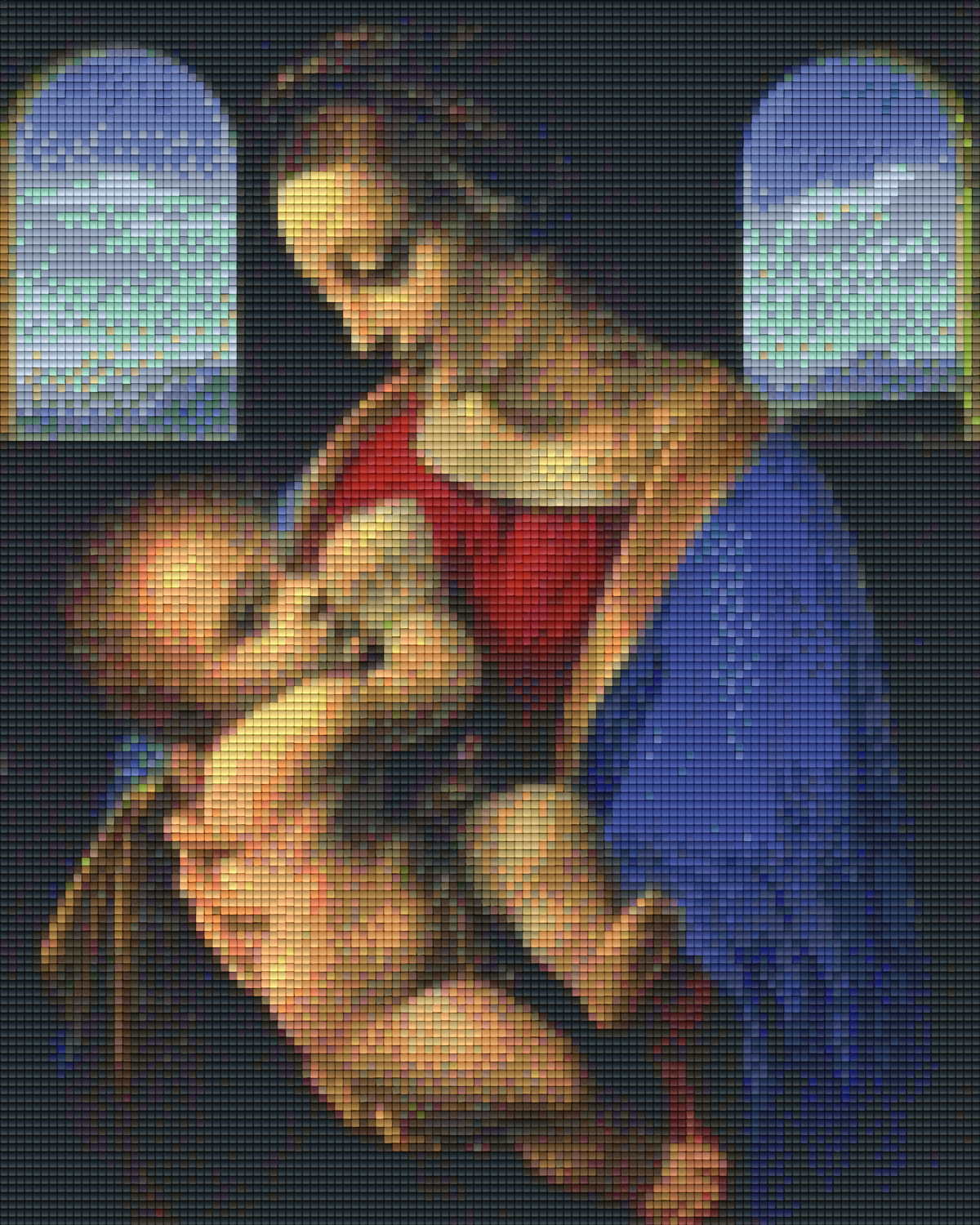 Pixelhobby Klassik Vorlage - Leonardo da Vinci - Madonna stillt