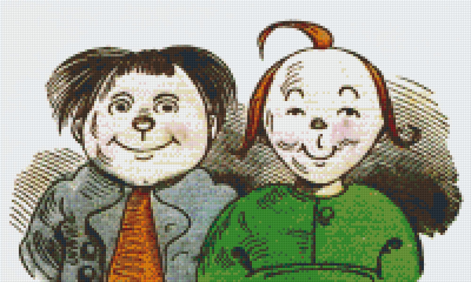 Pixelhobby Klassik Vorlage - Max und Moritz