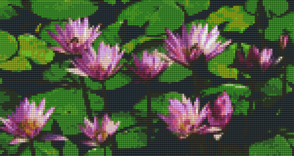 Pixelhobby Klassik Vorlage - Wasserlilien